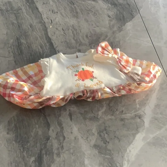 Baby Starters - Rashti & Rashti - Thanksgiving Dress with attached onesie - 9 M - Picture 15 of 16